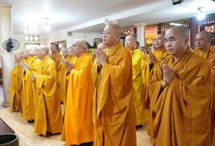 Hà Nội: Đại diện 18 Trường hạ đỉnh lễ Giác linh Đức Đệ tam Pháp chủ GHPGVN tại Tổ đình Viên Minh